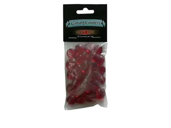 Gaming Counters - Arcane Tinmen - Dragon Shield -  30ct - Ruby Red