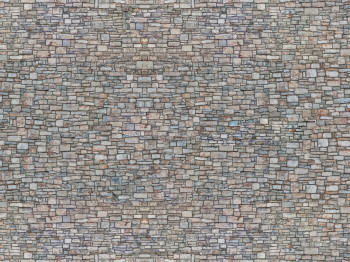3D Cardboard Sheet: Quarrystone Wall: Multi-coloured