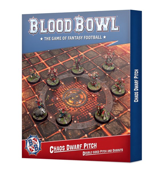 Blood Bowl: Chaos Dwarf Team Double-sided Pitch And Dugouts